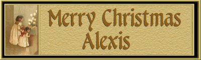 Merry Christmas, Alexis Banner
